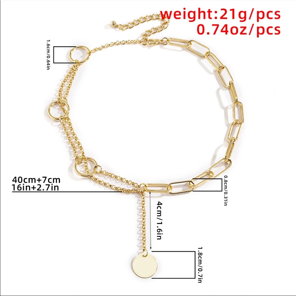 NEW 18K LONG TASSEL PUNK NECKLACE - Picture 6 of 7